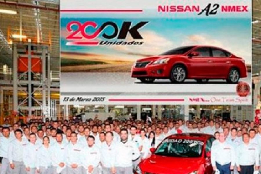 Nissan produjo unidad N° 200.000 en Aguascalientes